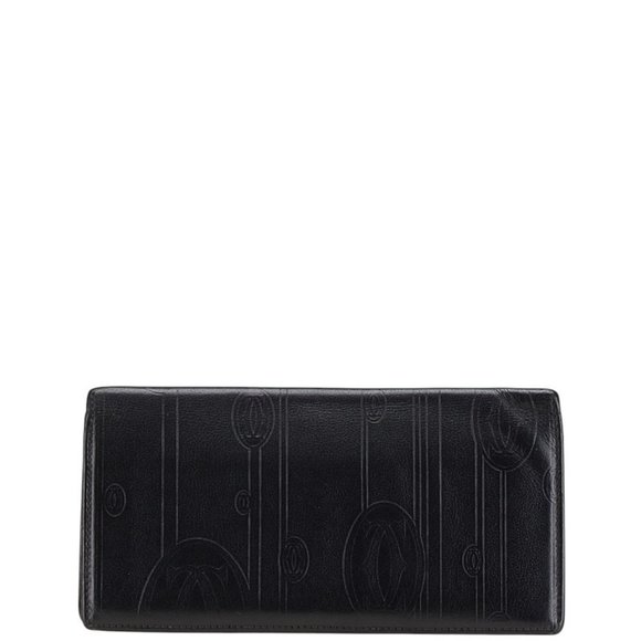 Cartier Pasha de Matrix Long Wallet Black Leather Women's CARTIER - Picture 1 of 11